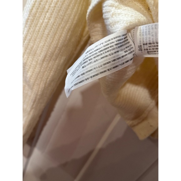 Abercrombie Fitch Cream Knit Cardigan Pearl Buttons Cropped Sweater Women - Picture 12 of 12